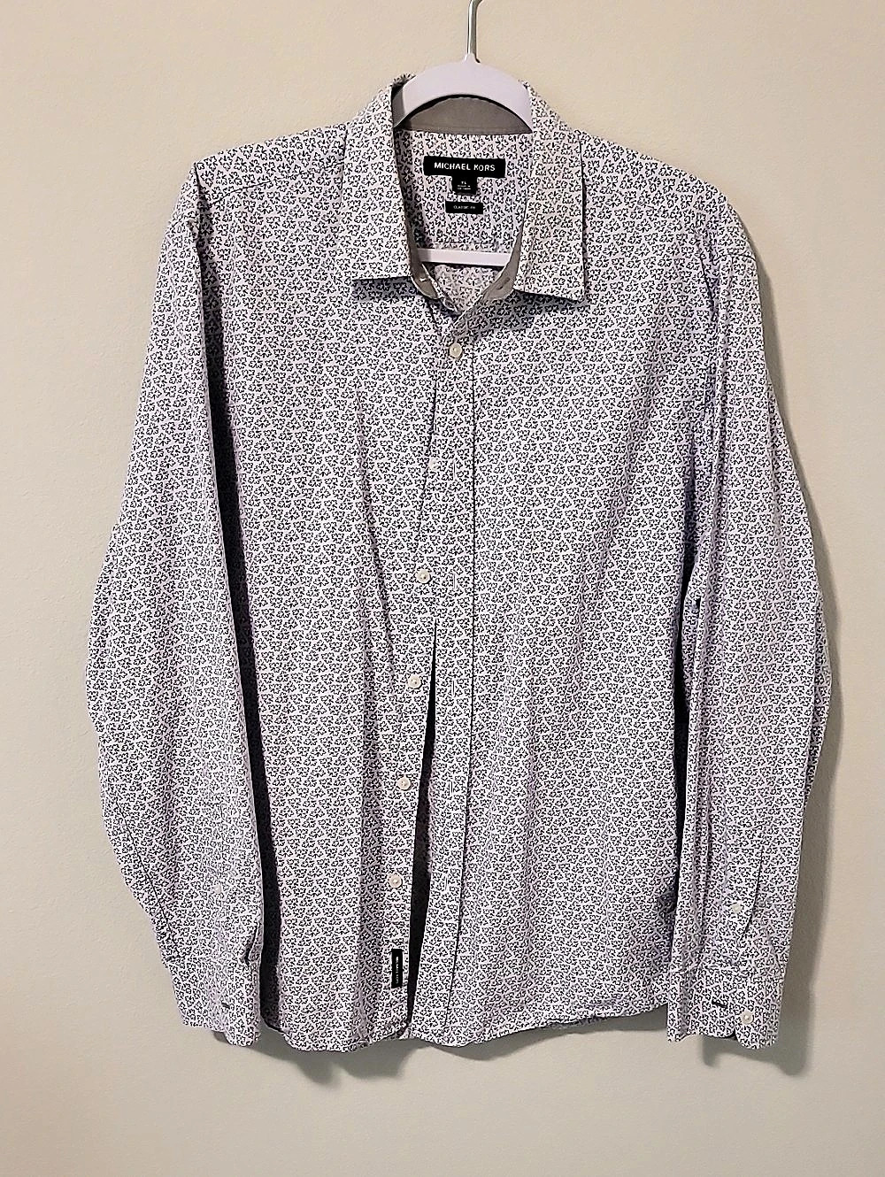 Michael Kors Classic Fit Floral Button Down Shirt Size XL Like New